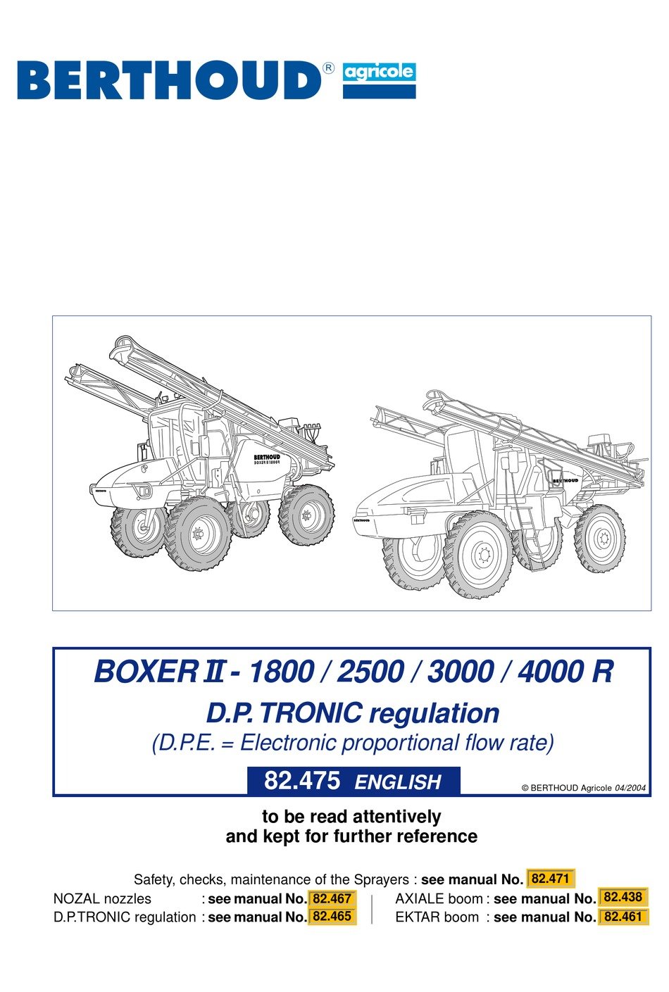 Crop protection Berthoud Boxer II 4000 R