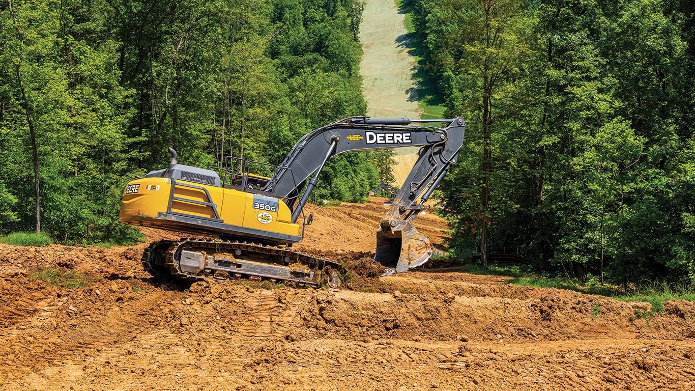 Bagger John Deere 2454D Road Builder