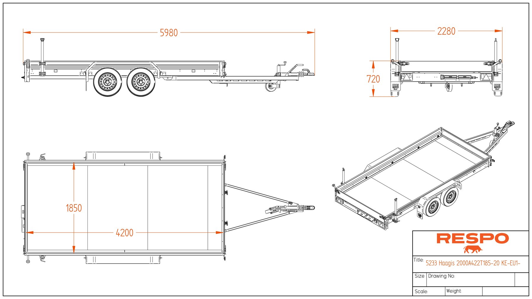 Trailer Respo 1350-351L18/339