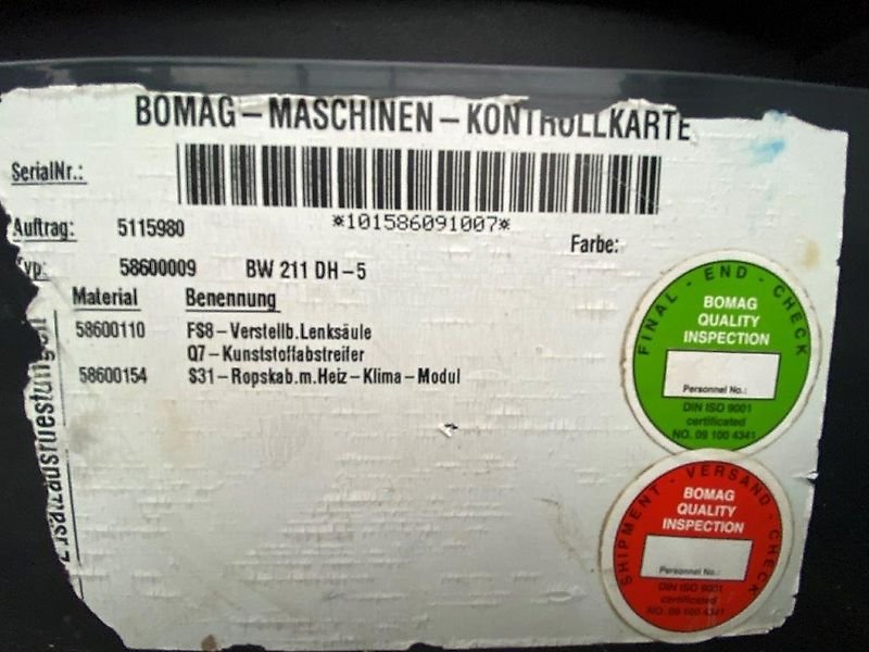 Compaction equipment Bomag BM213DH4BVC