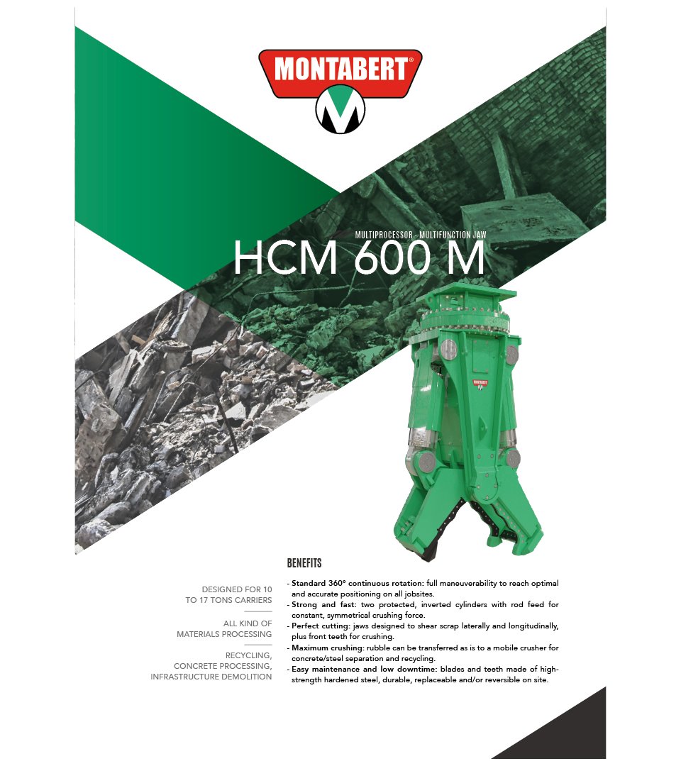Excavator attachments Montabert Multi-processor