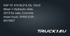 DAF 8X2 WIDE-SPREAD MIXER
