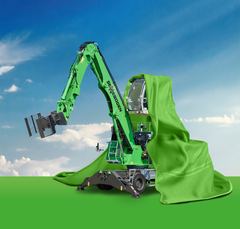 Sennebogen Compact material handler for sorting tasks in waste management