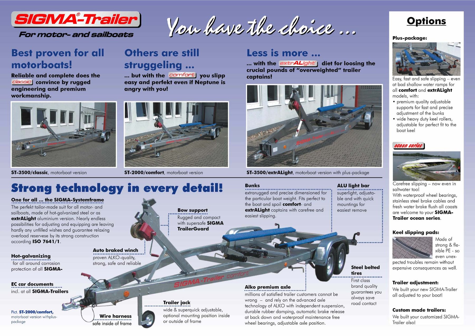 Car trailers up to 3.5 t Sued West Marine SIGMA-Trailer