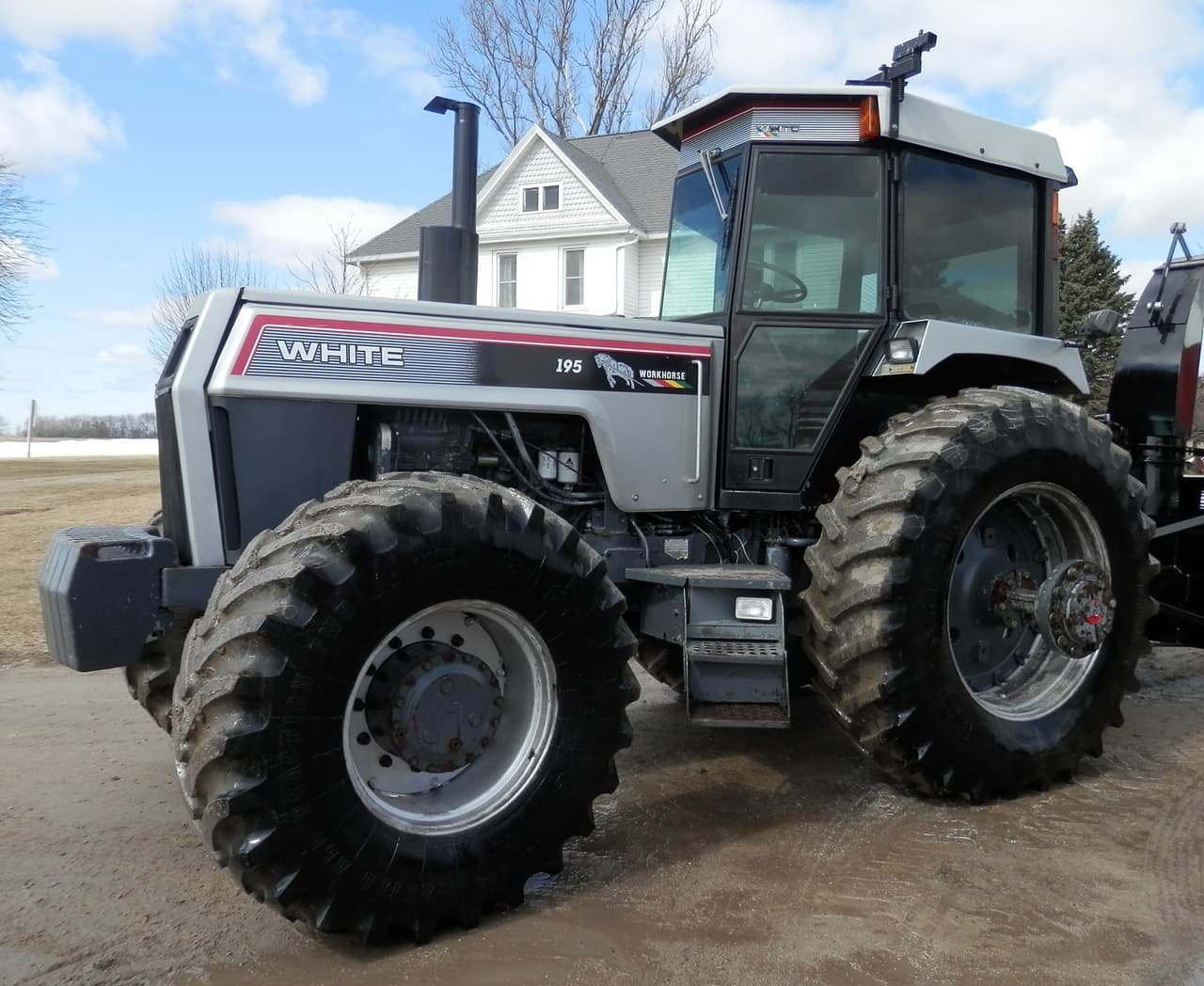 Tractor White Farm Equipment 195