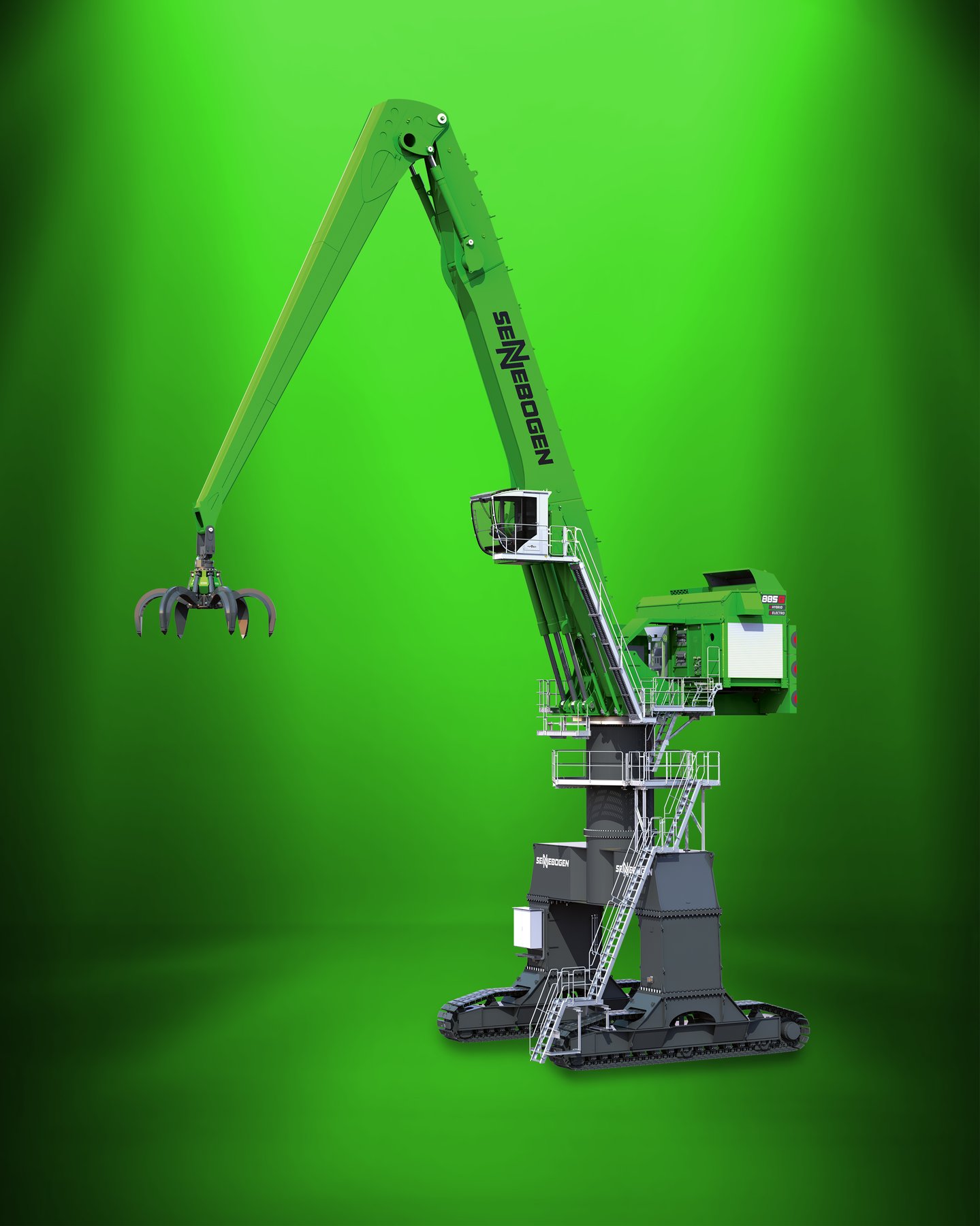 Crane Sennebogen Flexible material handler for port handling