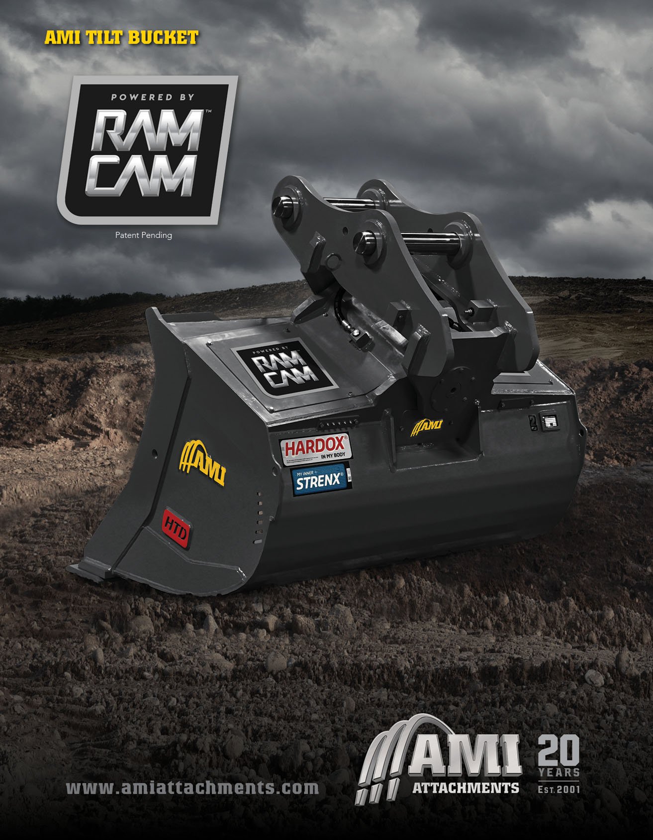 AMI Attachments TILT BUCKET Powered by RAMCAM®