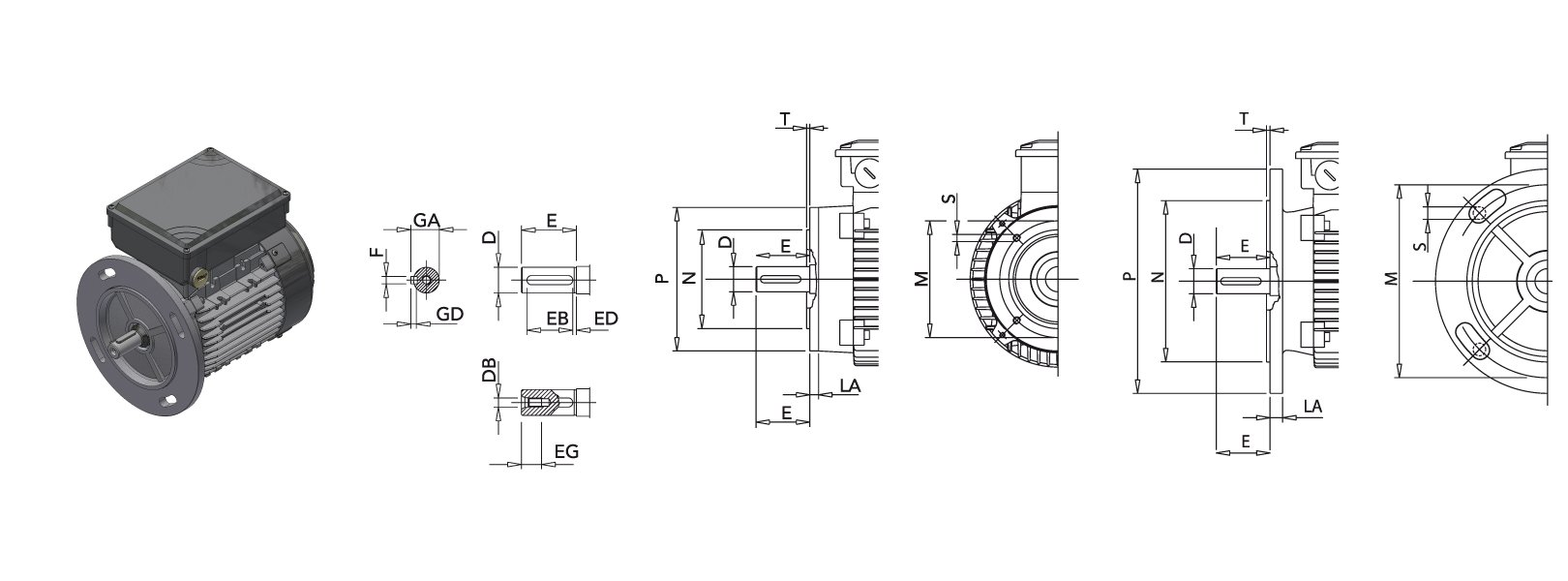 Electric motor Lafert AMHEBY100L BA4