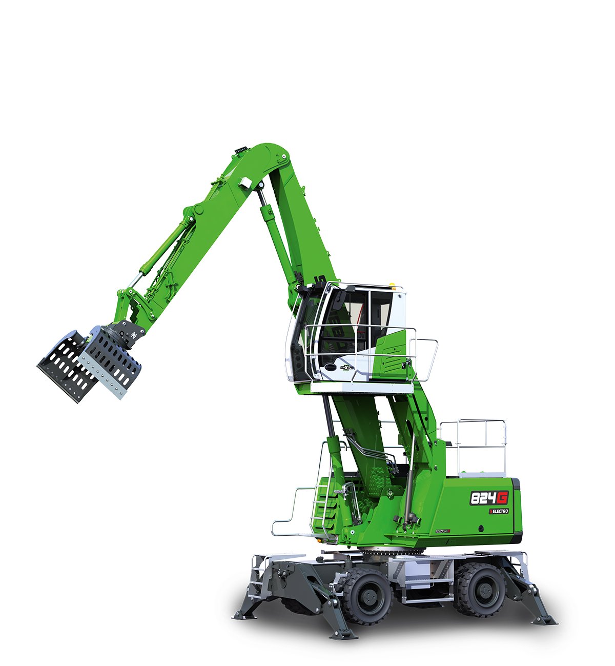 Crane Sennebogen 23 t material handler for waste and scrap handling