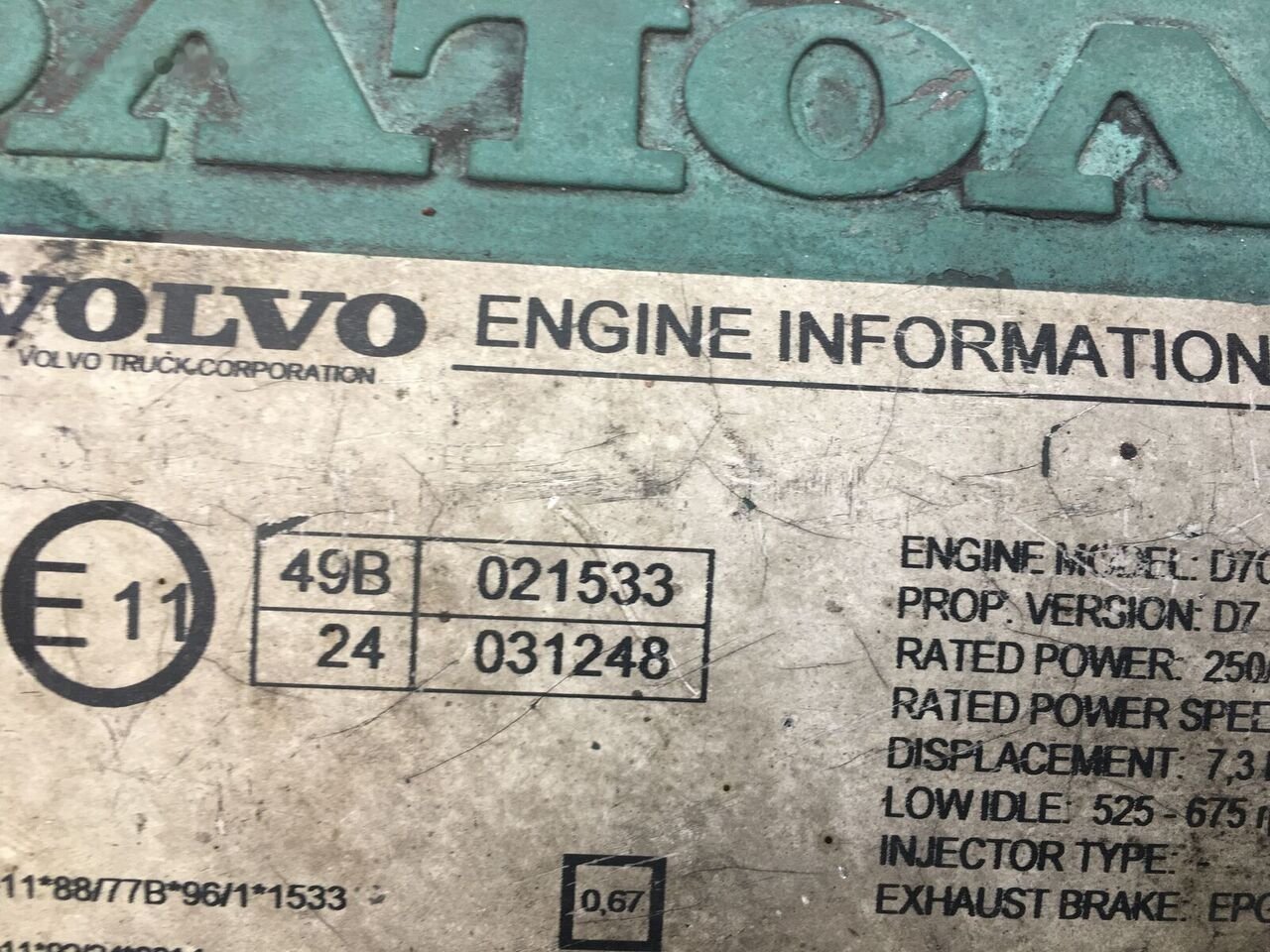 Volvo D7E 4X2