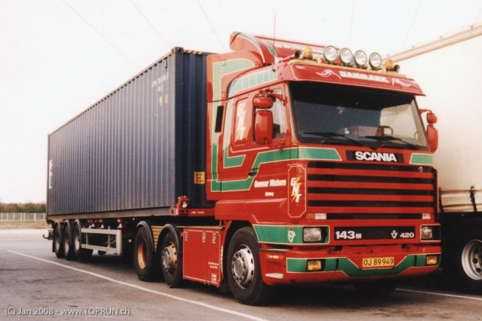 Lastwagen Scania 143 M 6X2 AS 65180 E