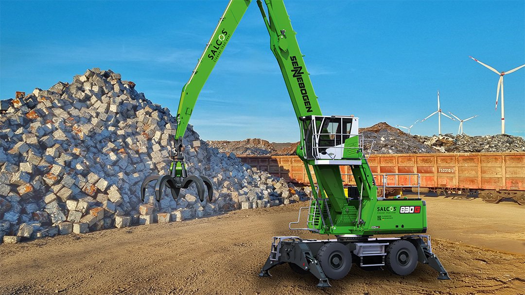 Material handlers Sennebogen Material handler with high performance and low energy consumption