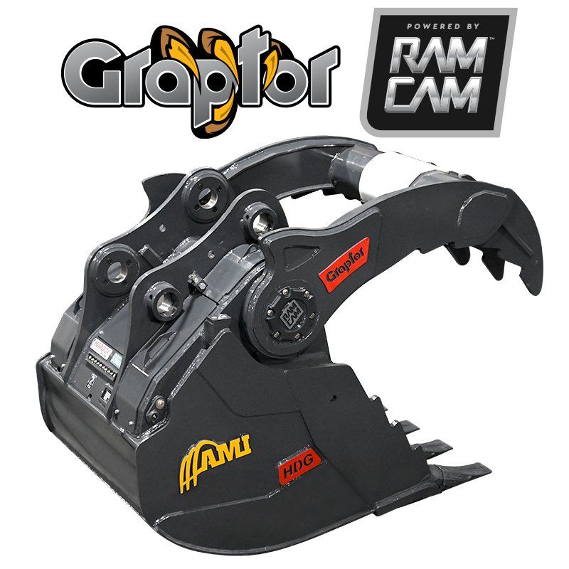 AMI Attachments Graptor® Rake Powered By RAMCAM®