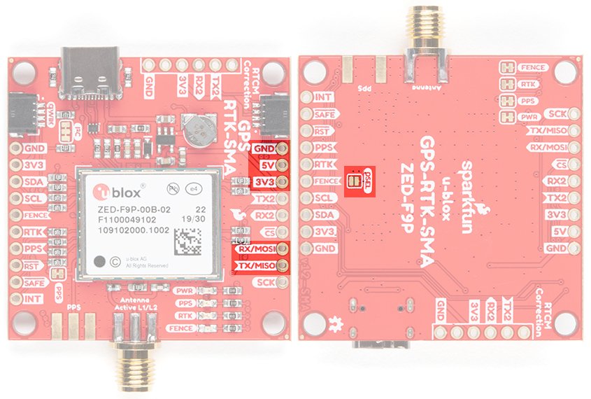 RTK GNSS modules for drones SparkFun Electronics GPS-RTK2 Board (ZED-F9P)