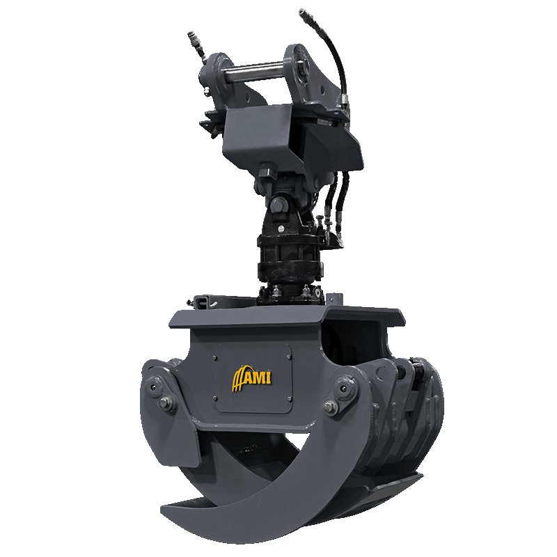 AMI Attachments Log Grapple With Live Tine
