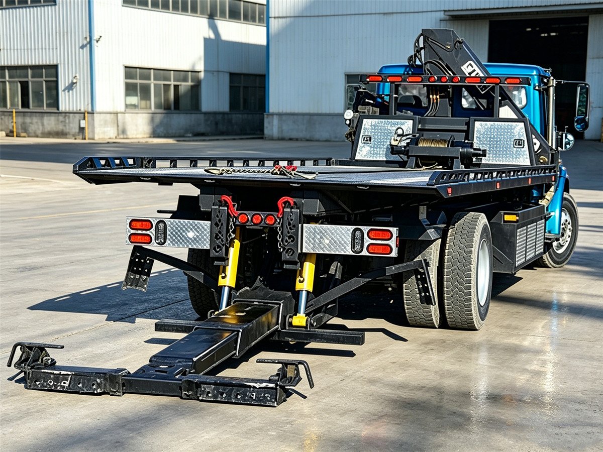 Abschlepp- & Bergefahrzeuge Isuzu Flatbed Tow Truck with Crane